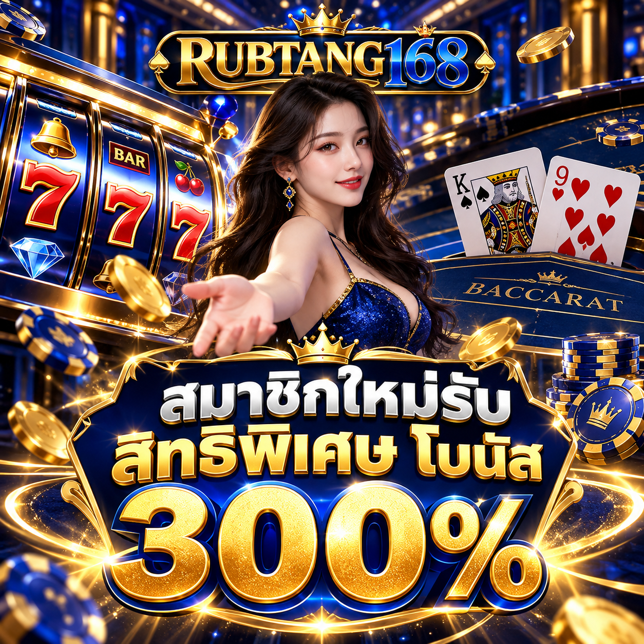 โปรโมชั่นสมาชิกใหม่โบนัส 300% rubtang168